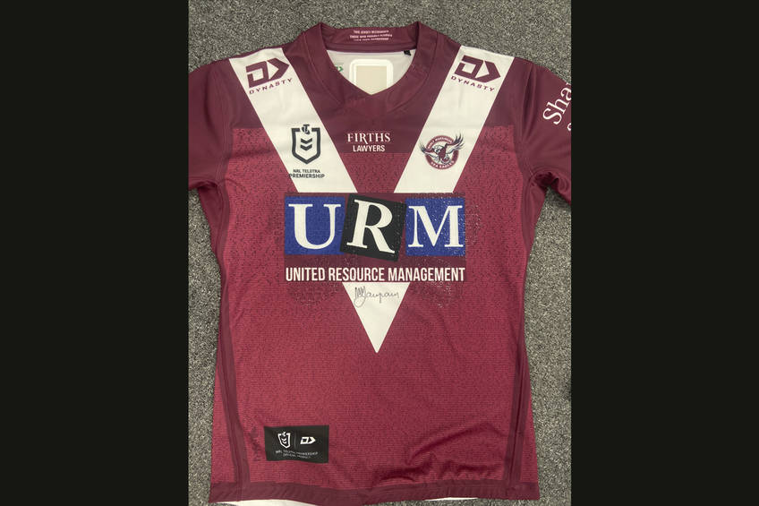 Martin Taupau’s player-issued and personally signed Manly Warringah Sea Eagles 2020 Members Round Jersey0