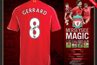 STEVEN GERRARD SIGNED LIVERPOOL SHIRT