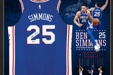 76ers Jersey signed by Ben Simmons