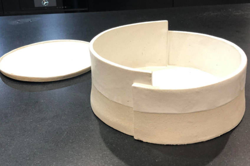 main1 hand made salad bowl and 8 plates1