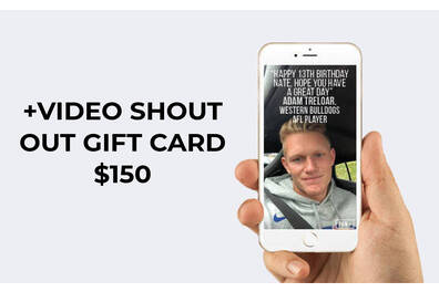Video Shout Out Gift Card $150