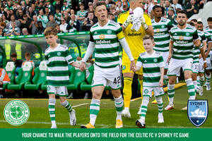 Celtic FC V Sydney FC Game Team Ambassador - Walk the team onto the field0
