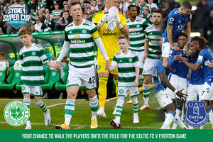Celtic FC V Everton Game Team Ambassador - Walk the team onto the field0