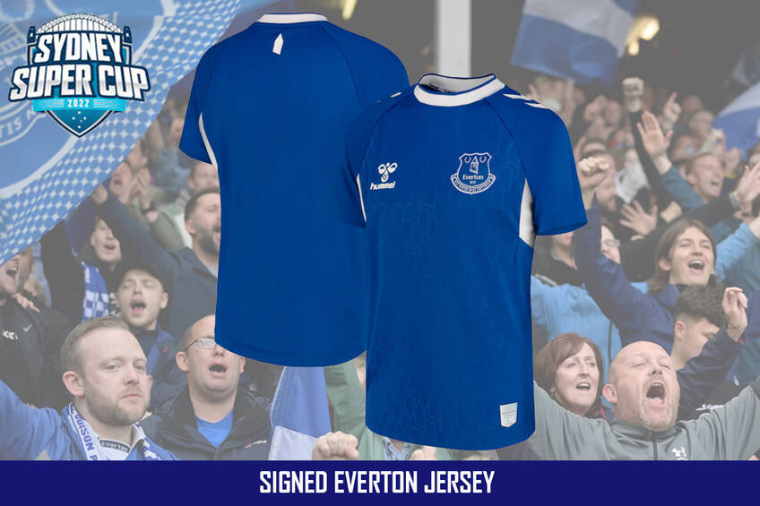 Signed Everton FC Jersey and watch the team run onto the field0