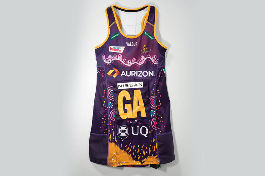 Goal Attack first nations 2023 dress and Bib0
