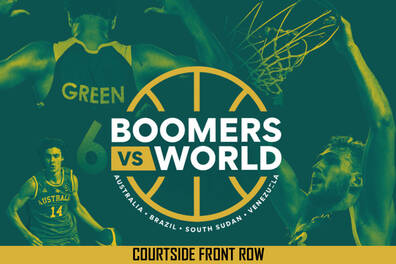 Boomers vs Worlds courtside front row