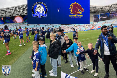 Bulldogs Warm up and Guard of Honour R18