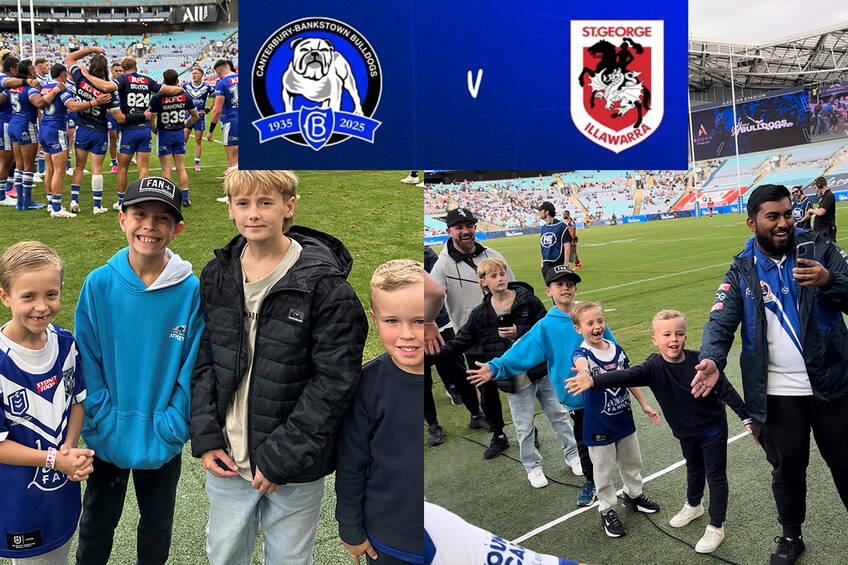Bulldogs Warm up and Guard of Honour R200