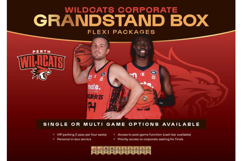 PERTH WILDCATS GRANDSTAND BOX – FLEXI CORPORATE PACKAGE0