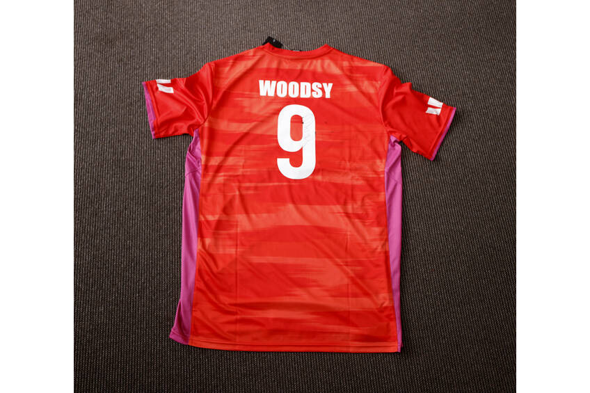 mainSigned Custom Designed New Balance Playing Shirt - Aaron Woods0