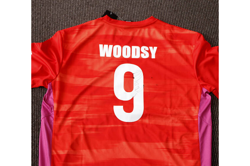 mainSigned Custom Designed New Balance Playing Shirt - Aaron Woods1