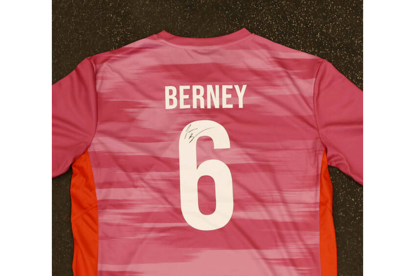 mainSigned Custom Designed New Balance Playing Shirt - Ian Berney1