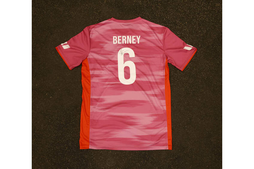 mainSigned Custom Designed New Balance Playing Shirt - Ian Berney0