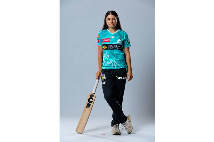 main#4 Mikayla Wrigley Brisbane Heat Signed Indigenous Match Shirt1