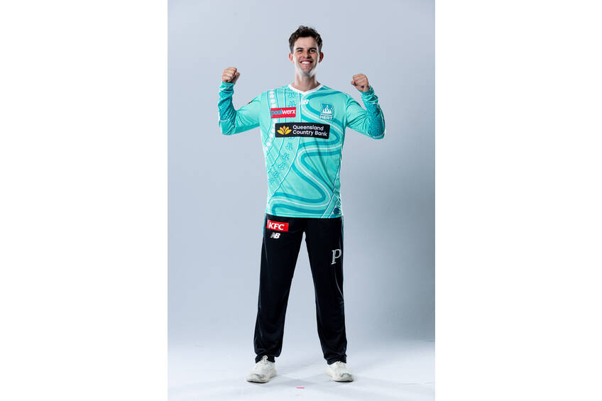 #22 Lachlan Hearne Brisbane Heat Signed Indigenous Match Shirt0