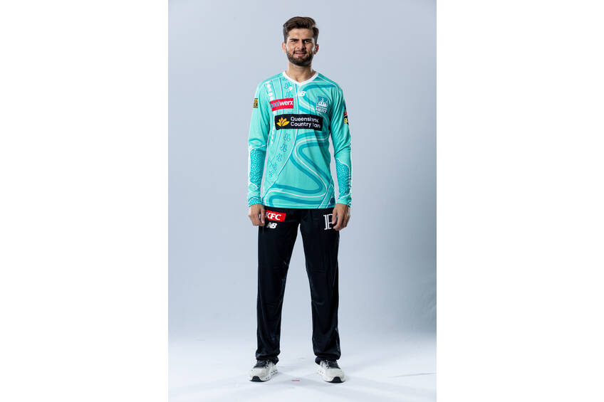 #10 Shaheen Shah Afridi Brisbane Heat Signed Indigenous Match Shirt0