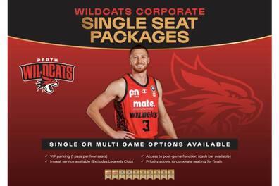 Perth Wildcats  courtside 3rd row 10th Oct26