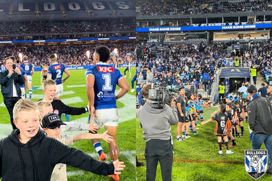 Bulldogs Warm up and Guard of Honour R4