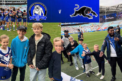 Bulldogs Warm up and Guard of Honour R6