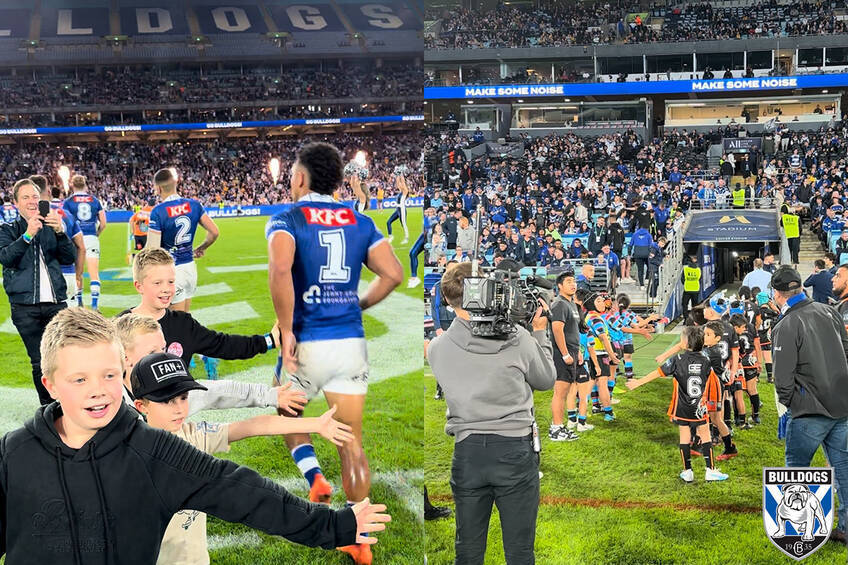 Bulldogs Warm up and Guard of Honour R92