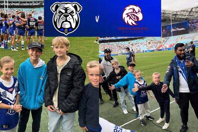 Bulldogs Warm up and Guard of Honour R16
