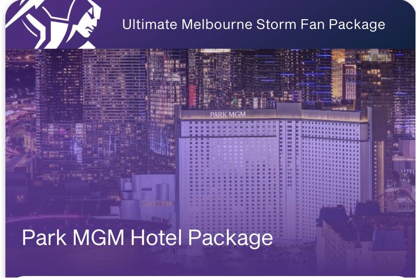 Melbourne Storm Las Vegas - Park MGM Hotel Package0