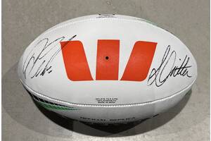 Steeden NRL Match Ball – Signed by Damien Cook & Stephen Crichton1