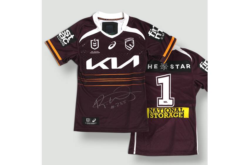 mainReece Walsh - Fullback #1 2026 Brisbane Broncos Match Worn Jersey0