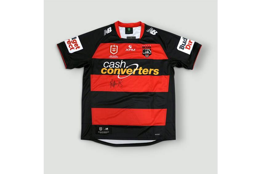 mainPerth Bears 2026 Inaugural Club Jersey Signed by Mal Meninga0
