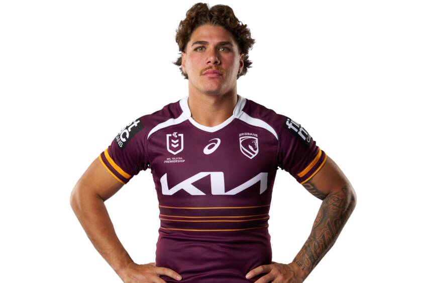 mainReece Walsh - Fullback #1 2026 Brisbane Broncos Match Worn Jersey1