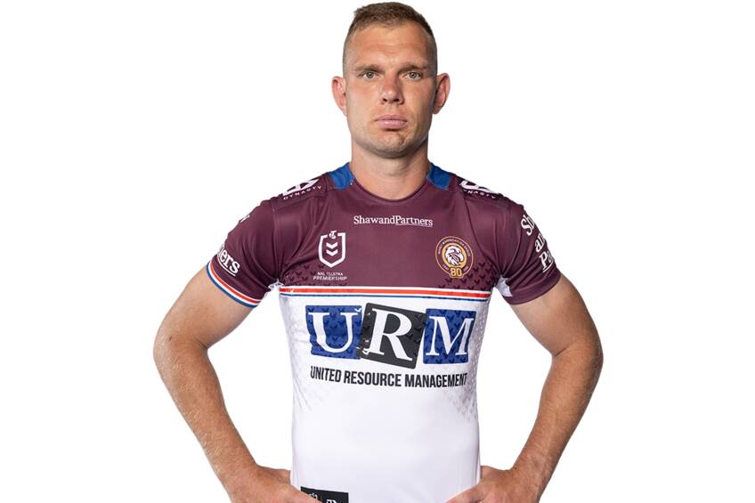 mainTom Trbojevic (Captain) #1 2026 Sea Eagles Match Worn Jersey Signed by Tom Trbojevic & Jake Trbojevic (Co-Captain)1