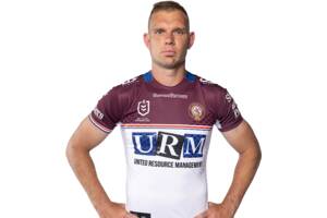 Tom Trbojevic (Captain) #1 2026 Sea Eagles Match Worn Jersey Signed by Tom Trbojevic & Jake Trbojevic (Co-Captain)1