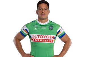 Joseph Tapine (Captain) - Prop #10 2026 Canberra Raiders Match Worn Jersey Signed by Joseph Tapine1