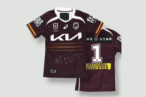 Reece Walsh - Fullback #1 2026 Brisbane Broncos Match Worn Jersey0