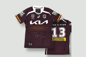 Patrick Carrigan - Lock #13 2026 Brisbane Broncos Match Worn Jersey Signed by Patrick Carrigan0