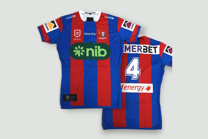 mainBradman Best #4 Centre 2026 Newcastle Knights Match-Worn Jersey Signed by Bradman Best0